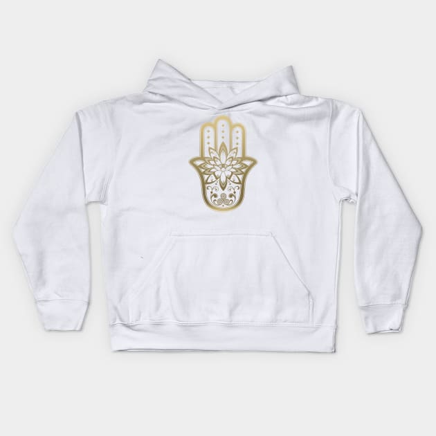 Lotus Hamsa Kids Hoodie by MellowGroove